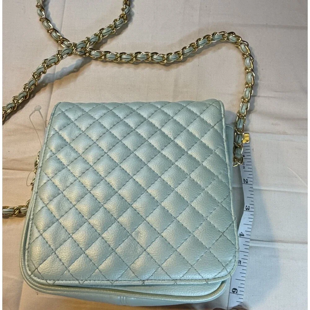 💙👜 Amanda Smith Quilted Crossbody Bag | NWT | Teal & Silver | Women's Stylish